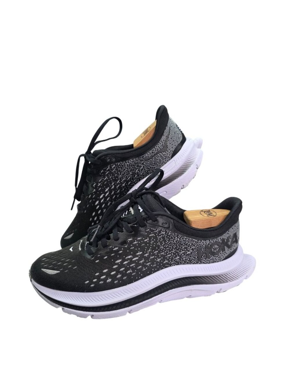 Womens Hoka One One Kawana Running Shoes Black & White Lightweight Size 7B
